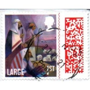 2021 Christmas. 1st Large Self Ad Die cut. With QR Code. Fine Used On Piece