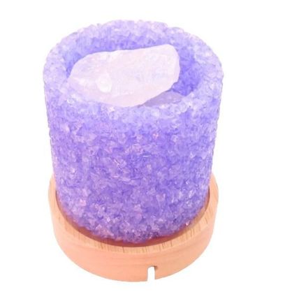 Purple Krstelle Fragrance Warmer Set 9 CM with Lavender Oil Boxed Oil Warmer