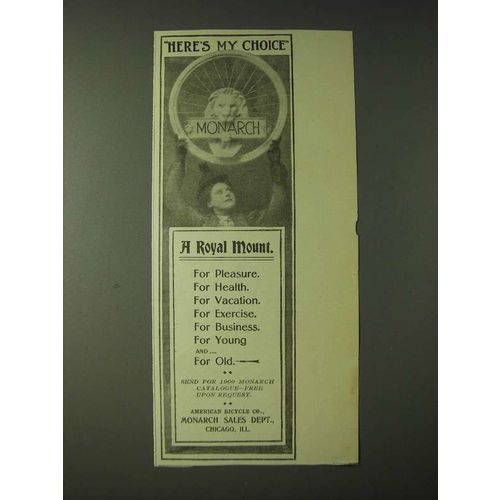 1900 Monarch Bicycles Ad - Here's my choice