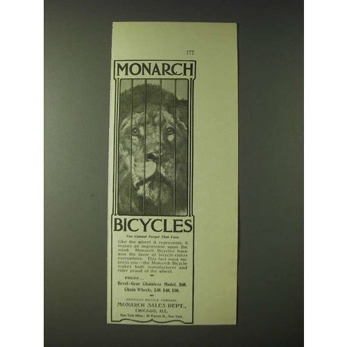 1900 Monarch Bicycles Ad - Monarch Bicycles You cannot forget that face