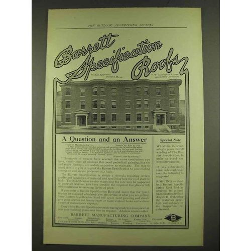 1913 Barrett Specifiation Roofs Ad - A Question