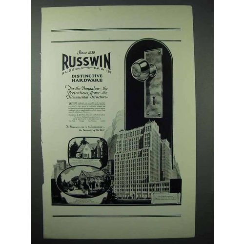 1925 Russwin Hardware Ad - For The Bungalow