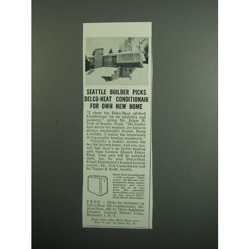 1951 Delco Heat Conditionair Ad - Seattle Builder Picks
