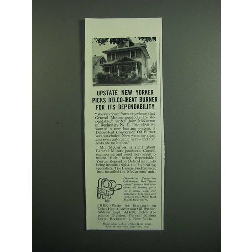 1951 Delco Heat Conversion Oil Burner Ad - New Yorker