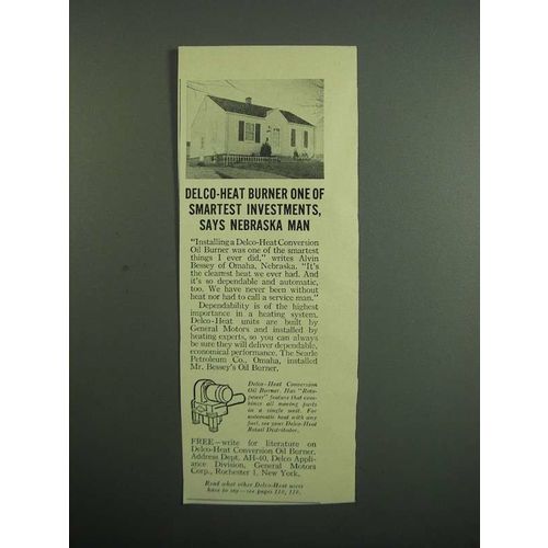 1951 Delco Heat Conversion Oil Burner Ad - Nebraska Man
