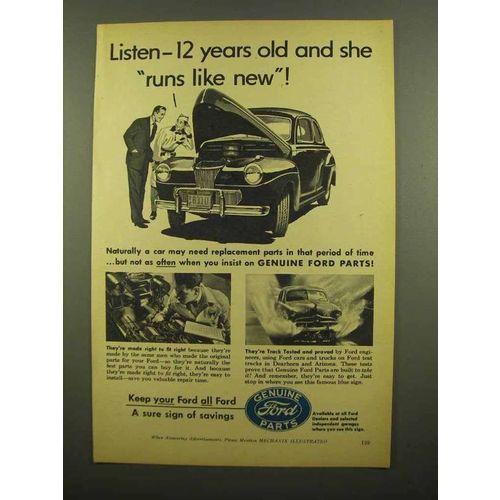 1953 Ford Parts Ad - 12 Years Old and Runs Like New