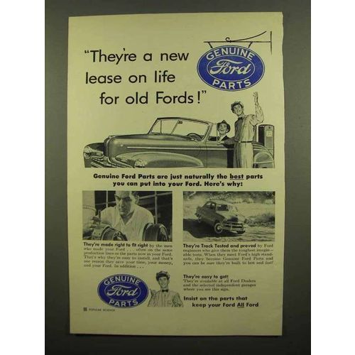 1953 Ford Parts Ad - They're a New Lease on Life