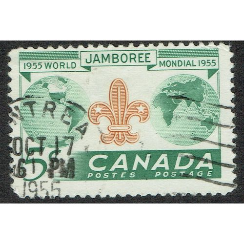 Canada 1955 8th World Scout Jamboree 5c Orange Brown and Green SG482 GU