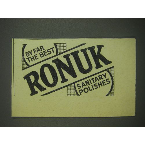 1949 Ronuk Sanitary Polishes Ad - By far the best