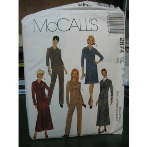 McCall's 2874 Shirt, Pants & Skirt Pattern - Size 12/14/16