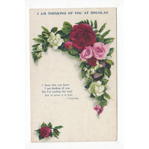 I am Thinking of you at Douglas Postcard Isle of Man
