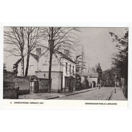 Pub Church Road Yardley Birmingham Public Libraries Reproduction Postcard