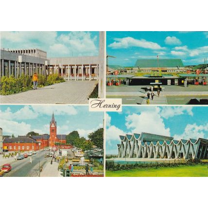Herning Multiview Denmark Postcard 1976 used VGC
