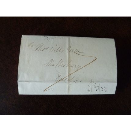 1833 GB Thomas Wills Shaftesbury 7d mileage rate entire Southampton Marsh wafer