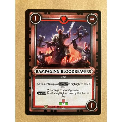 Warhammer, Age of Sigmar CCG: Champions # 77 Rampaging Bloodreavers (A) 2018