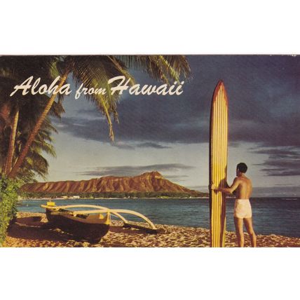 Waikiki - Lot of 7 - Vintage Postcards - Hawaii, Surfer, Kalakua Avenue, Bar