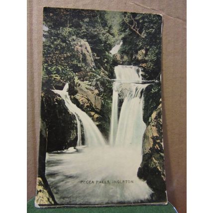 PECCA FALLS, INGLETON, YORKSHIRE , unused antique postcard. =