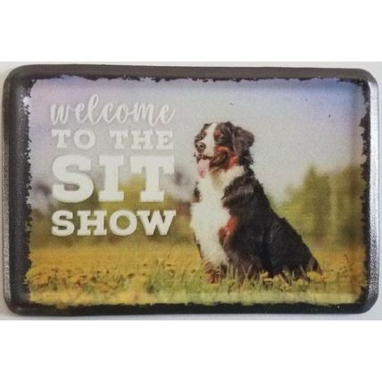 Welcome To The Sit Show Metal Fridge Magnet