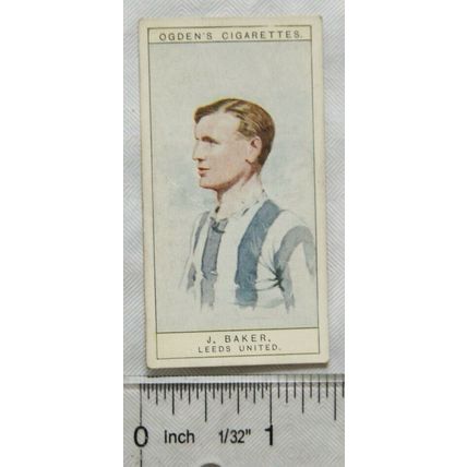 1926 Ogden's Captains of Football Clubs No. 20 Leeds United, J. Baker