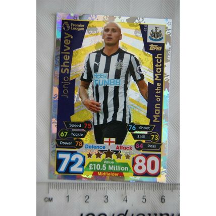 2017/18 Match Attax 414 Man of Match, Jonjo Shelvey, Newcastle United