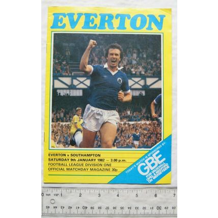 1982 programme Everton v. Southampton