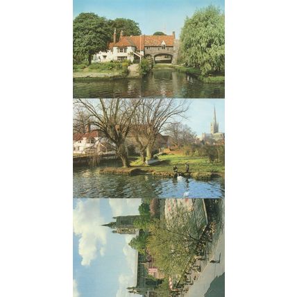 Pulls Ferry St Peter Mancroft Church Norwich 3x Jarrold Postcard s