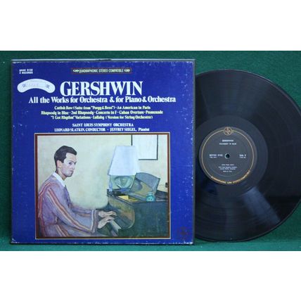 Siegel/Slatkin - Gershwin: Works For Piano & Orch. - 3-LP Quad - QSVBX 5132 - NM