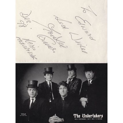 The Undertakers Liverpool Band Fully Hand Signed Photo & More