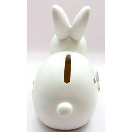 Butterfly Bunny Money Box Ceramic Girl Baby Gift Savings Christening Birth Money