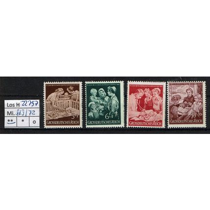 Los H22797: Deutsches Reich Mi. 869/72 **