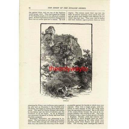 Bolsover Castle, Derbyshire (Dovedale, Reverse), Book Illustration (Print), 1890