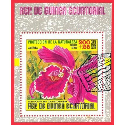 Guinea Equatorial. 1974. Michel: 436. Nature. North American flowers