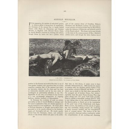A SEA IDYLL: “MEERESIDYLLE” 1885 Arnold Bocklin VICTORIAN PRINT