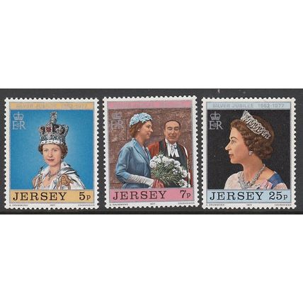 Jersey 1977 Silver Jubilee set of 3 |SG 168/70 U/Mint