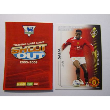 Louis Saha - Man Utd - Shoot Out 2005 2006 Magic Box Football Card (EF1)