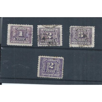 Canada stamps. A few early Postage dues. 1906 & 1930 (P648)