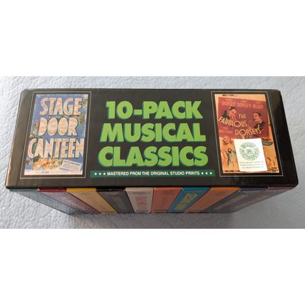 10-PACK MUSICAL CLASSICS VHS STAGE DOOR CANTEEN THIS IS THE ARMY FABULOUS DORSEY