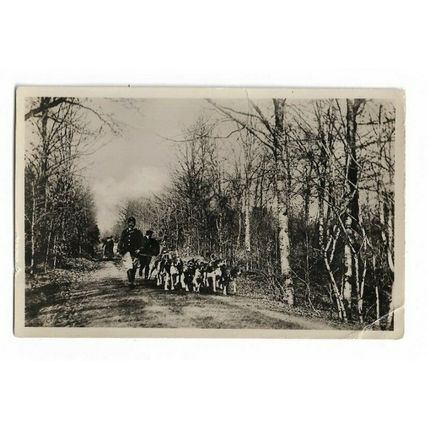 Saint-Sever, Hunting In The Forest. RP Postcard.