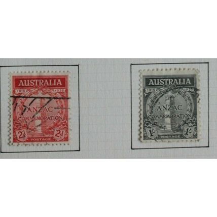 AUSTRALIA 1935 SG154-5 20th Anniversary Gallipoli Landing Good Used