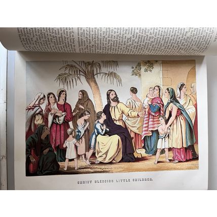 ANTIQUE BIBLE ALTAR OF THE HOUSEHOLD 1800's REV ROBERT JAMIESON HARDBACK