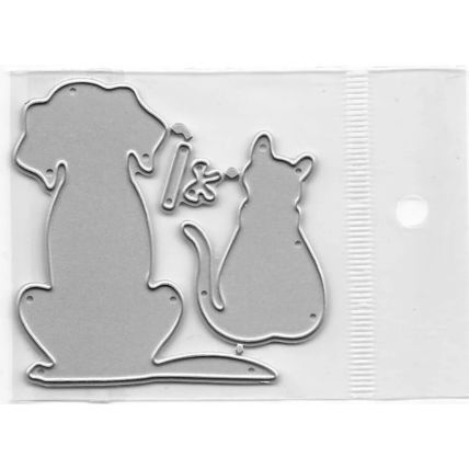 Dog & Cat Die Set. App 5.5x5.5cm. Die Cutting Cardmaking Scrapbooking Crafts