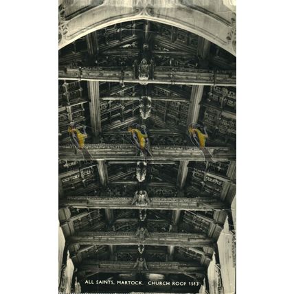 All Saints, Martock, Church Roof 1513, Kent, George Hall RP Postcard