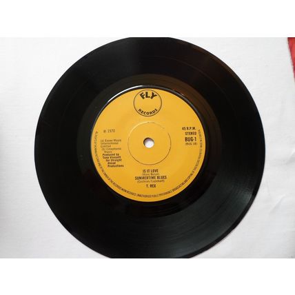 7" 1970. T.REX.RIDE A WHITE SWAN.FLY BUG-1.ISIT LOVE,SUMMERTIME BLUES.NEAR MINT.