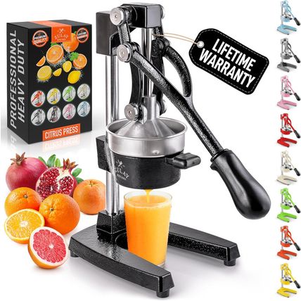 Zulay Kitchen Cast-Iron Orange Juice Squeezer - Easy-To-Clean, Heavy-Duty, Profe