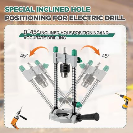 Zonon Portable Drill Guide Attachment - Multi-Angle Press for 1/4" and 3/8" - Pr