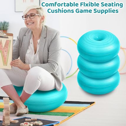 Lewtemi 4 Pcs Flexible Seating Yoga Ball Chair for Classroom 16.8 Inch Inflatabl