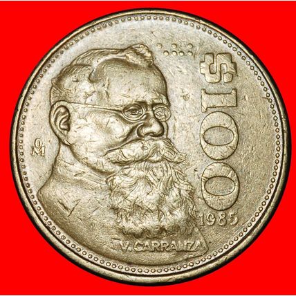 Ⰶ EAGLE 1984-1992:MEXICO★100 PESOS 1985! CARRANZA 1859-1920★LOW START★NO RESERVE