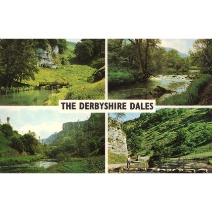 Postcards Derbyshire Dales x4. Job lot