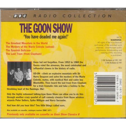 You Have Deaded Me Again : The Goons : CD .