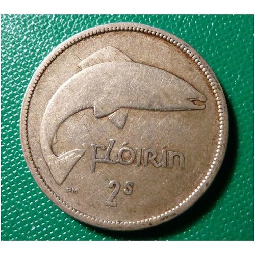 1937 Florin Coin Eire Ireland Scarce Rare Date